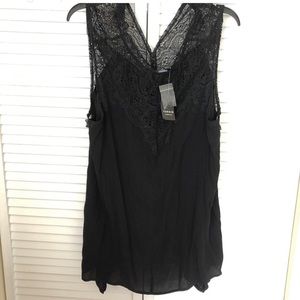 Torrid Black Lace Tank Top